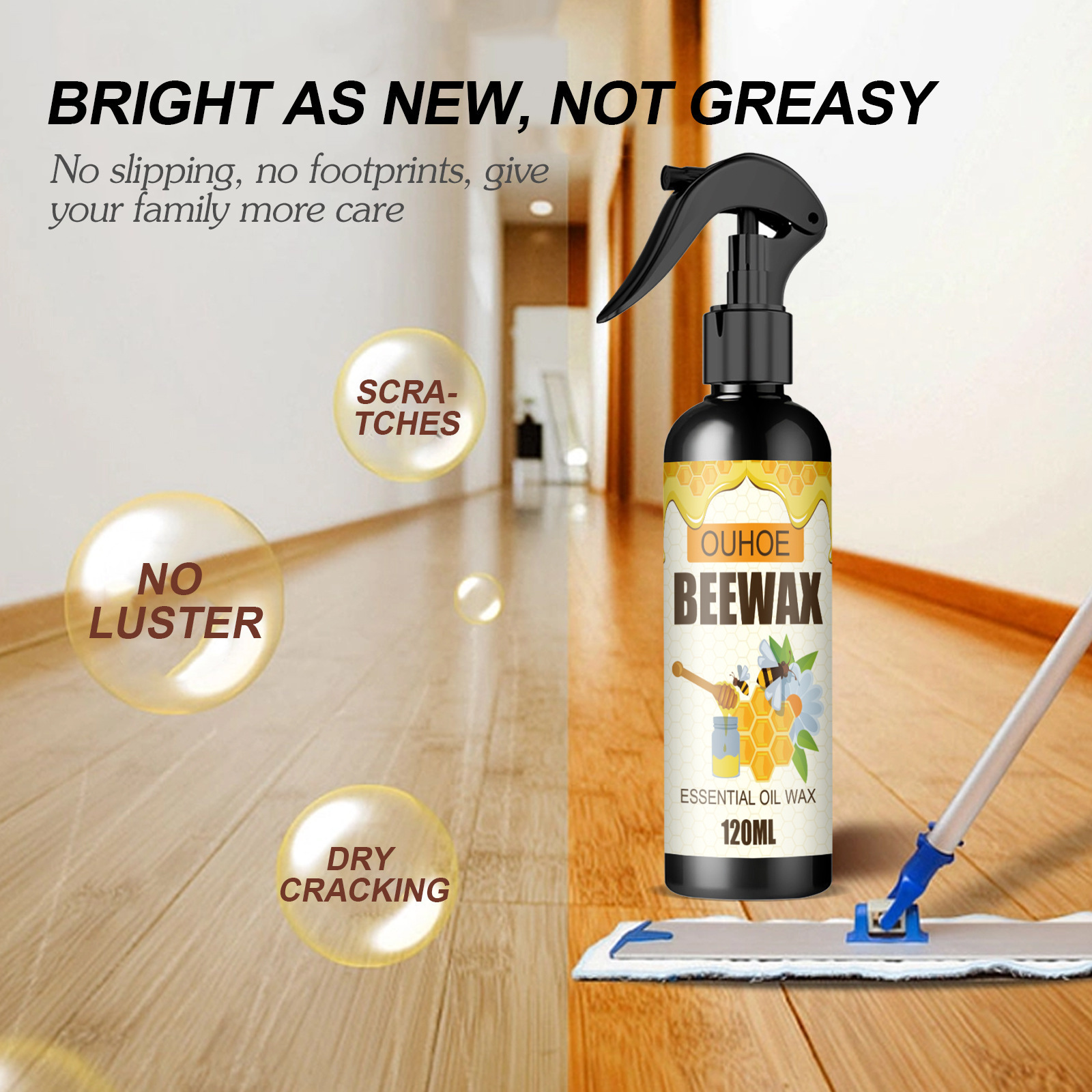 OUHOE OEM&ODM Spray Wax Easy To Operate Furniture Care Wax Portable Spray Furniture Care Wax