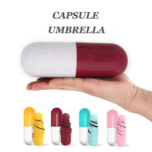 Sweettreats Mini Capsule Umbrella rain woman Clear Pocket Anti-UV Umbrella Windproof 5Folding Umbrellas Compact Rain Children