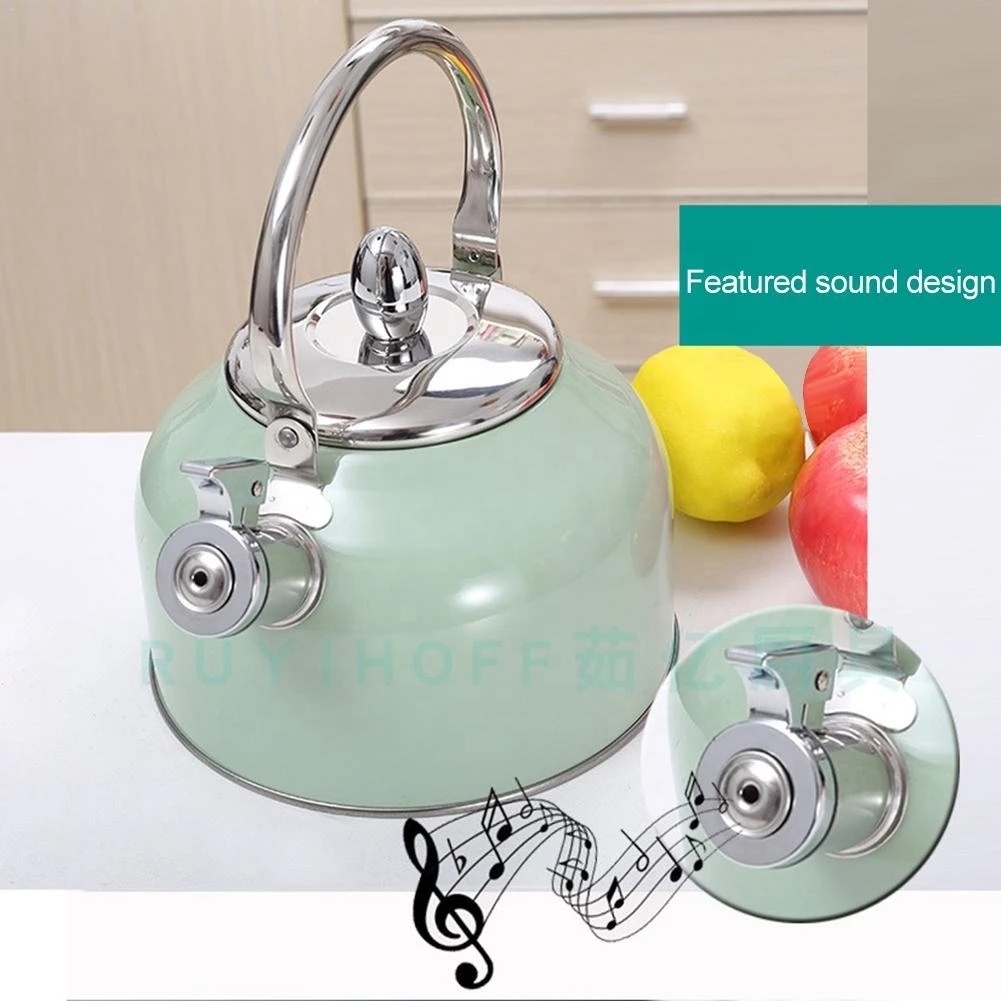 2.5L Whistling Kettle Stainless Steel Teapot Cookware Large Capacity Water Kettles Suitable For Induction cooker Gas Stove