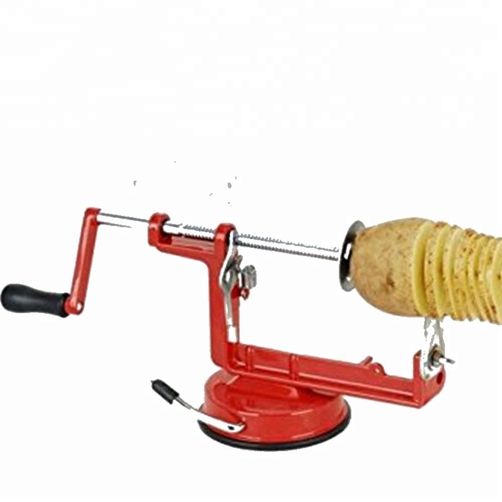 Sweettreats stainless steel manual potato chip machine / Tornado potato slicer strange new home kitchen tool