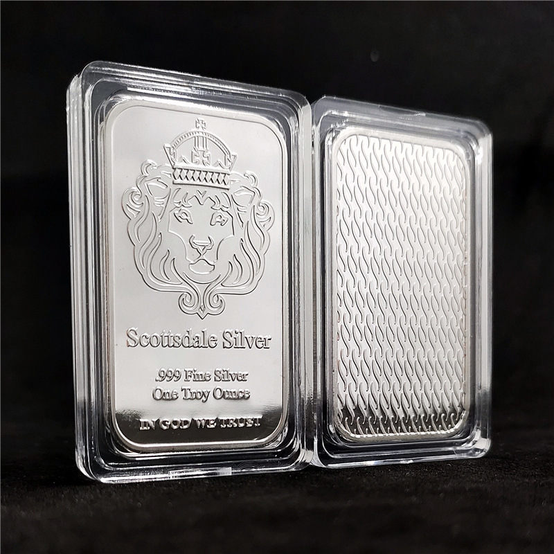 1 Gram Pure Fine  Bullion Silver Bar emblem Block Commemorative Silver Bar souvenir