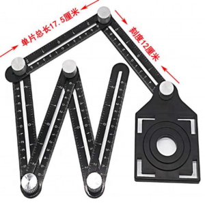 Aluminium alloy Six folding rule Ceramic tile hole locator Mud tile shop floor tiles Glass universal hole punch tool