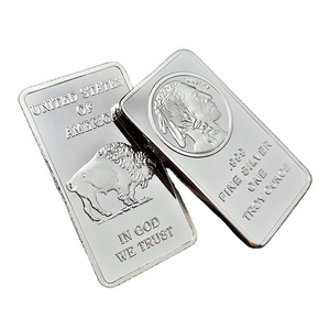 1 Gram Pure Fine  Bullion Silver Bar emblem Block Commemorative Silver Bar souvenir