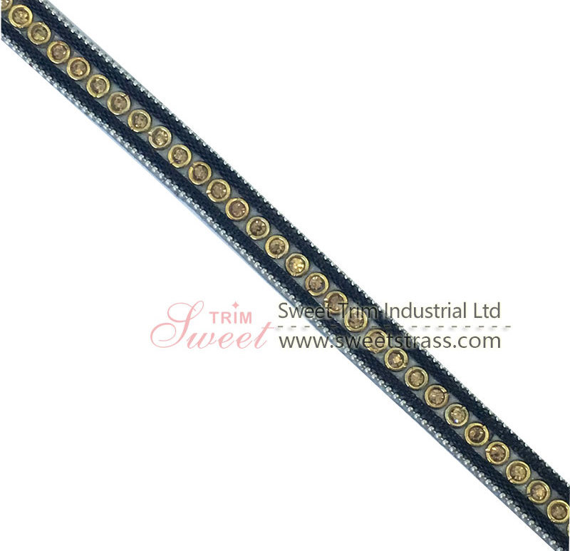 2019 New Design Rhinestone Banding Resin Hot Fix on Dress Shoes Strips Trimming Clothing Accessories