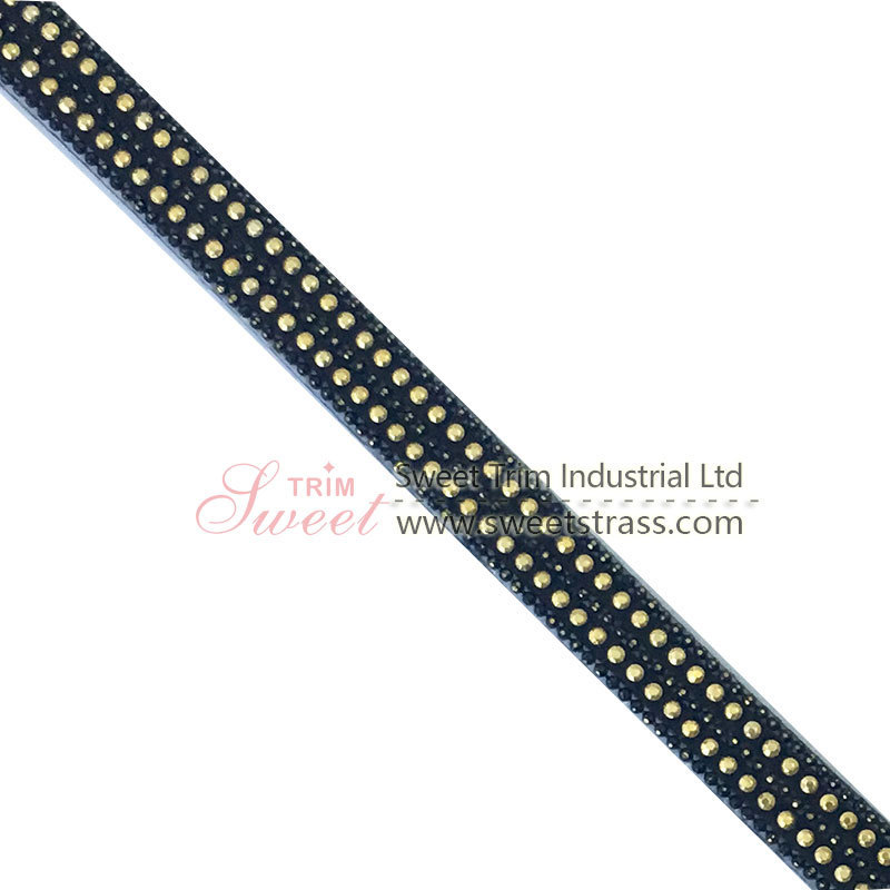 2019 New Design Rhinestone Banding Resin Hot Fix on Dress Shoes Strips Trimming Clothing Accessories