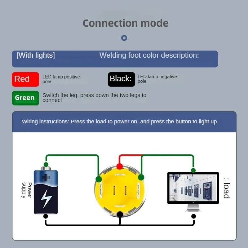 19mm high current waterproof LED ring illumination metal push button switch with wire connector explosion proof minin switches