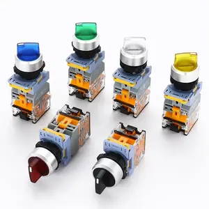 SWEIDEER LED Waterproof Latching Momentary Selector Knob Switch for Power Automation Equipment