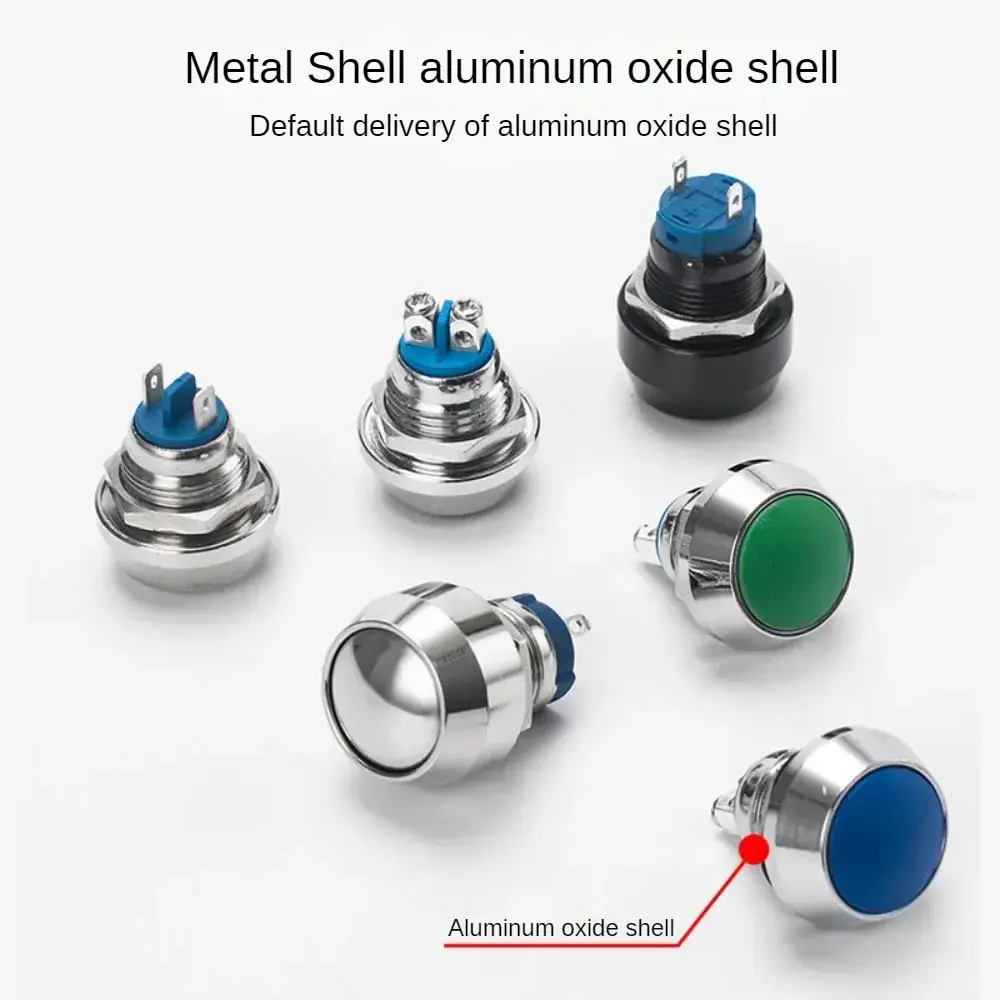 12mm mini Ball Shape power button latching Screw Welding Feet dome momentary waterproof motorcycle metal Push Button Switch