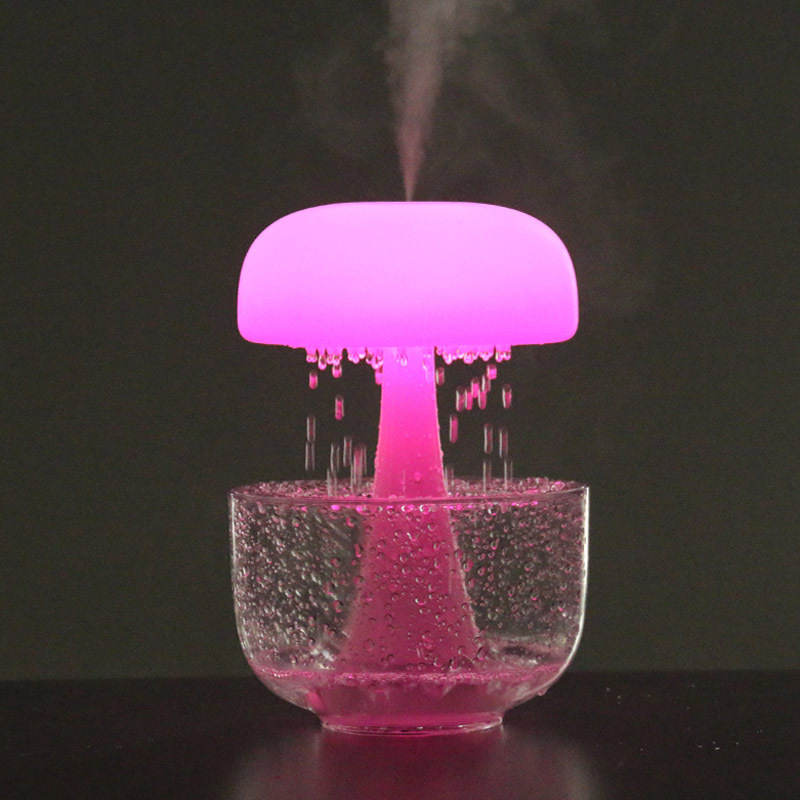 Air quality appliances colorful light mushroom rain cloud humidifier whole sale senteur diffuseur de parfum huiles essentielles