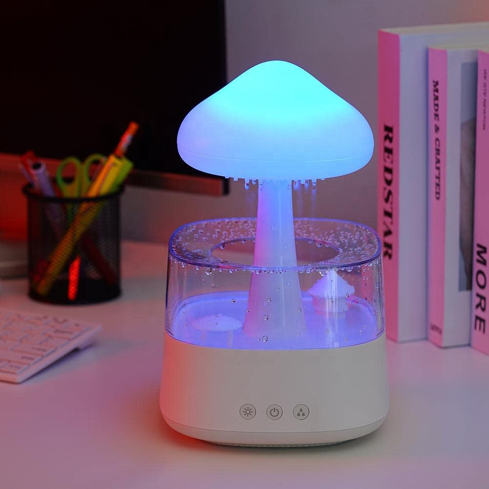 Top Sell Household Night light Rain Cloud drop humidifier raining cloud night light essential oil diffuser