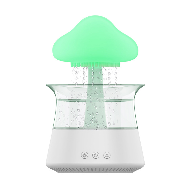 Remote Electric mushroom cool mist humidifier air purifier 7color night light water drop h20 rain cloud humidifier