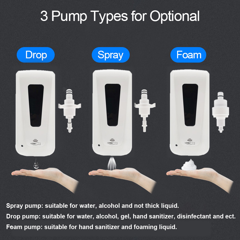 New 2020 wall mounted automatic 1000ml hand sanitizer alcohol gel disinfectant dispensadores con sensor liquid soap dispenser