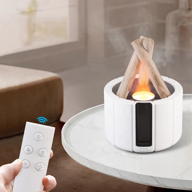 2024 New Private Label Innovations Aromatherapy Bonfire Flame Diffusor Flame Fire Aroma Diffuser Ultrasonic Humidifier