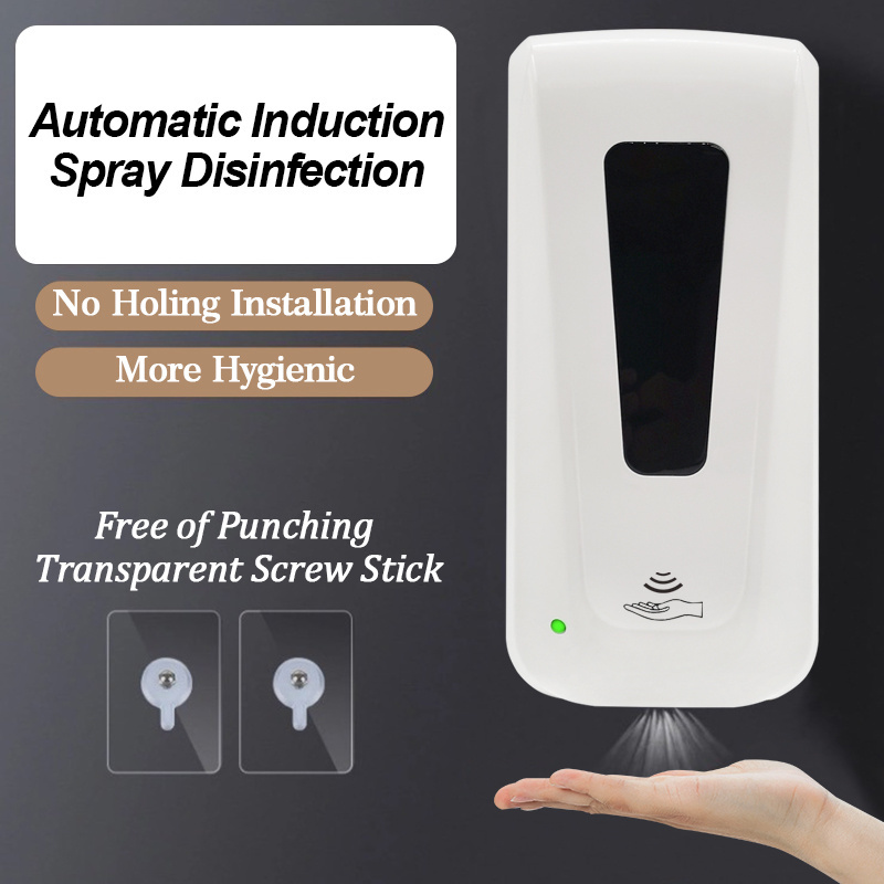 2022 new arrivals wall mount touch free automatic shower gel alcohol hand sanitiser spray machine 1000ml foam dispensers