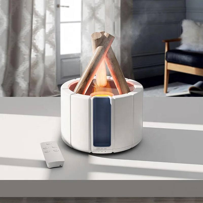 2024 New Private Label Innovations Aromatherapy Bonfire Flame Diffusor Flame Fire Aroma Diffuser Ultrasonic Humidifier