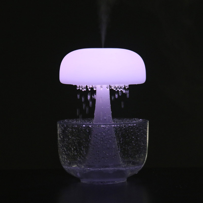 Air quality appliances colorful light mushroom rain cloud humidifier whole sale senteur diffuseur de parfum huiles essentielles