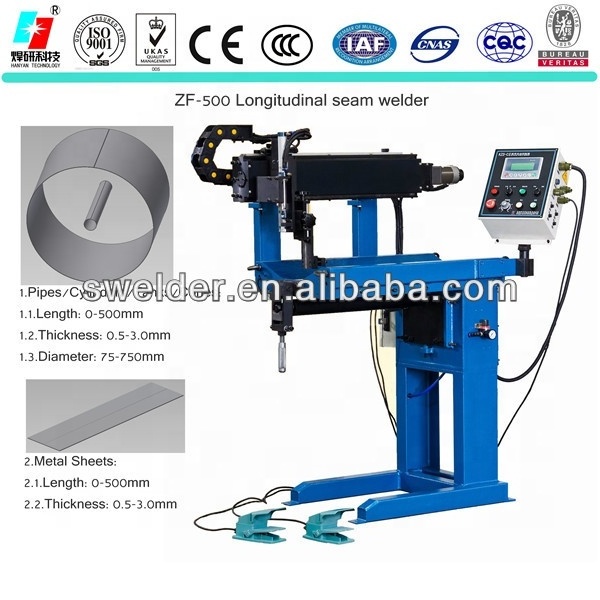 Accurate Tubes Flat Sheets Cylinders Cones Sinks Tank Shells Welder Z-F-500 Automatic Longitudinal Seam Welding Machine