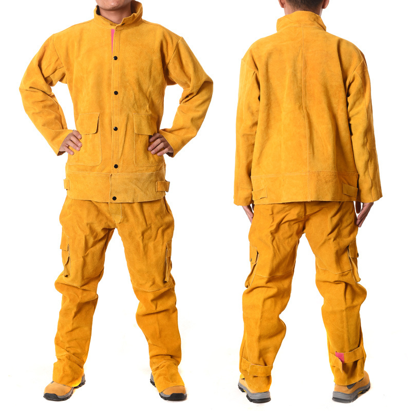 Swelder Many Sizes Fire Resistant Anti Heat Welding Clothing Suit With Kavlar Thread For Work Protection