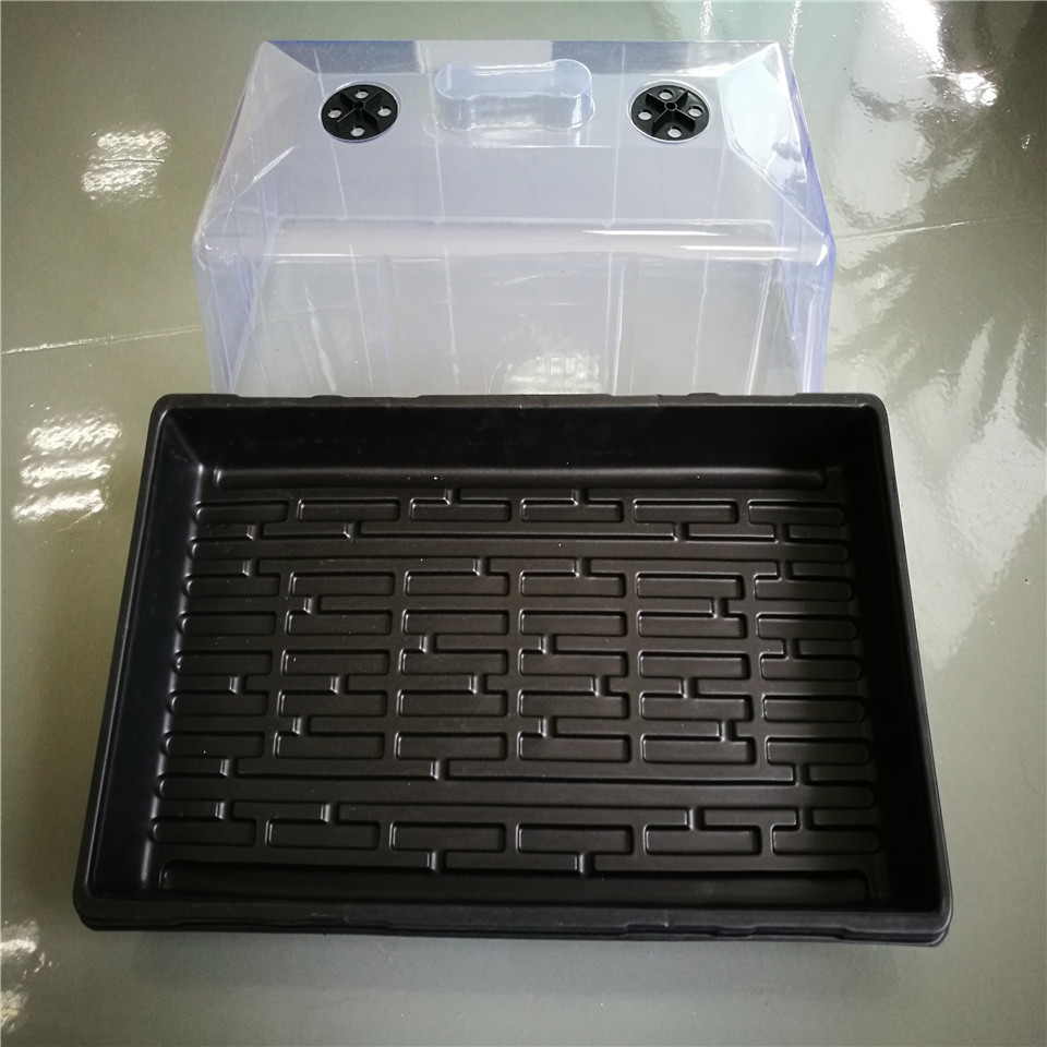 Customized large thermoforming plastic nest plant tray with 128 cells plug tray and low moq