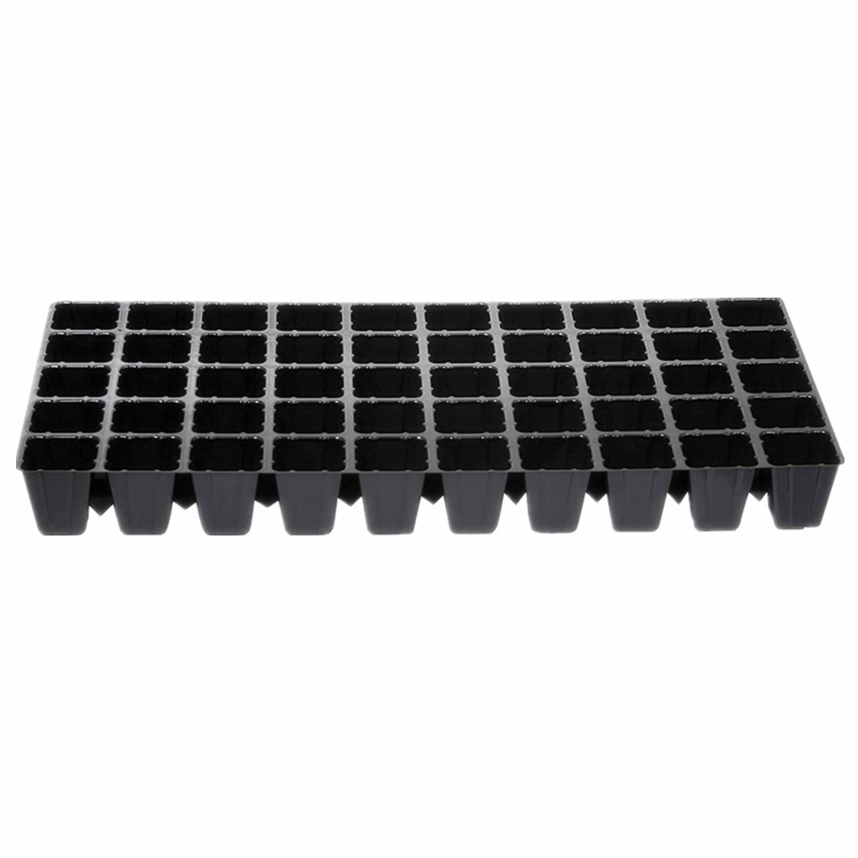 50 Cell 10 x 20 Inch Plug Flat Seedling Starter Trays (50Pack) - Hydroponic, Horticulture Growing Equipment