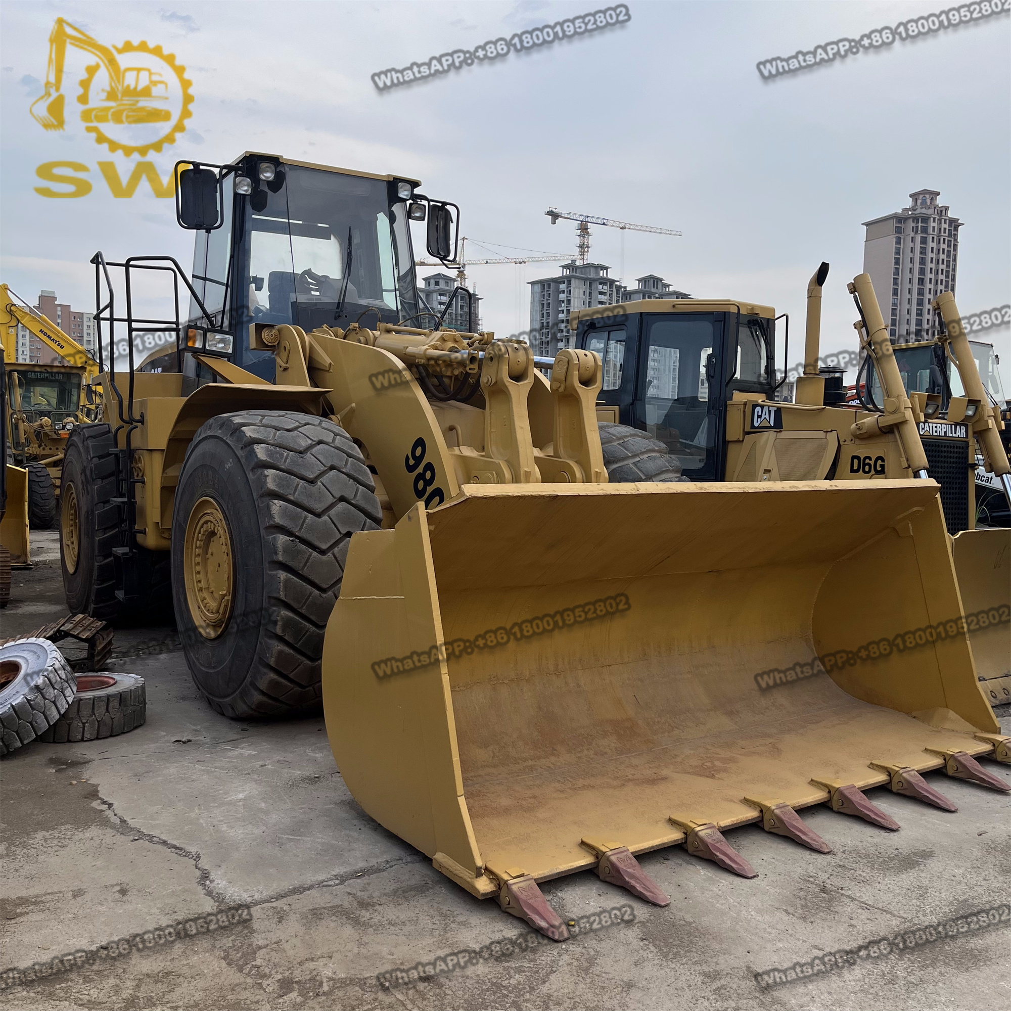 Used CAT loader 980G, used CAT CATERPILLAR 980G hydraulic wheel loader with strong power, for mining and clearance operation