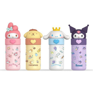 350ml Stainless Steel Cartoon Thermos Cup Cute Straw Vacuum Double Layer Thermos Water Bottle