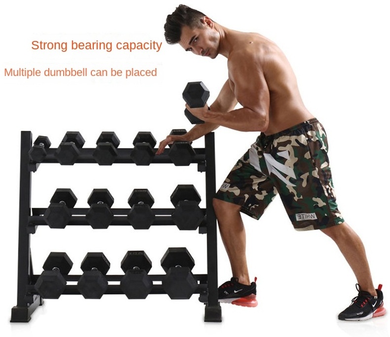 3 Tier Dumbbell Rack Multilevel Weight Storage Organizer for Home Gym Dumbbell Stand