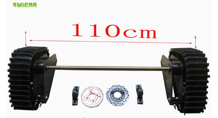 ATV 850mm 1000mm Rear Axle ATV Snow Rubber Sand Track Rear Axle Go Kart UTV Buggy Quad