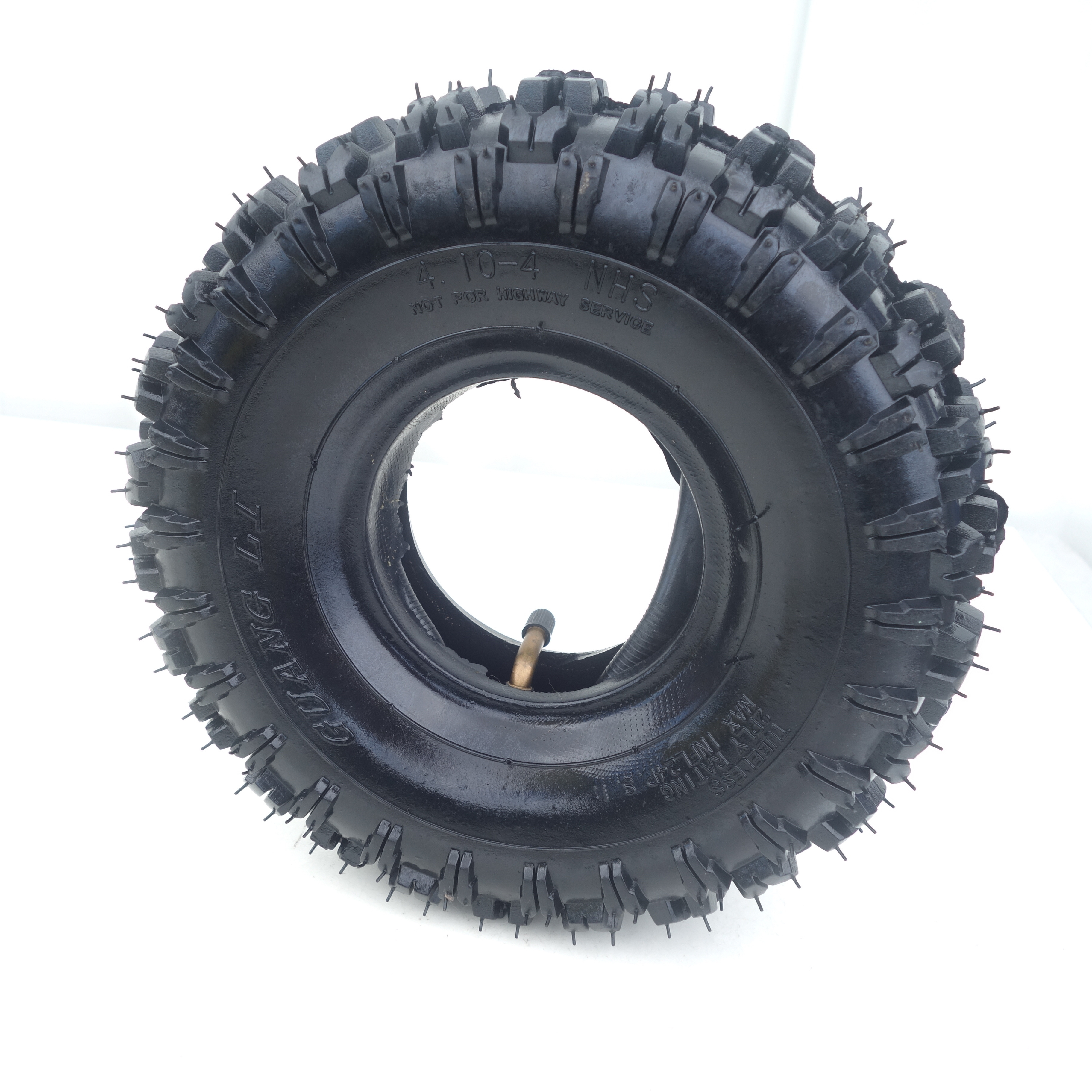 4.10/3.50-4 2Ply Stud Tire 4.10-4 Cart Lawn Garden 410/350-4 Tires Tubeless Dirt Bike Go-kart Motorcycle