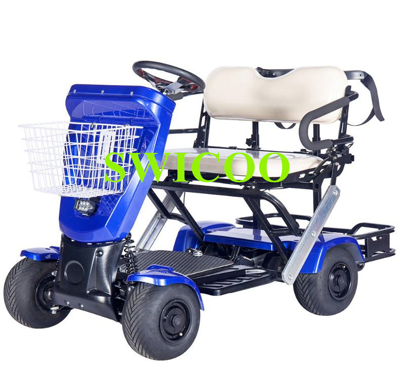 New Design Blue Golf Car with Folding Golf Cart Go Kart for High Performance