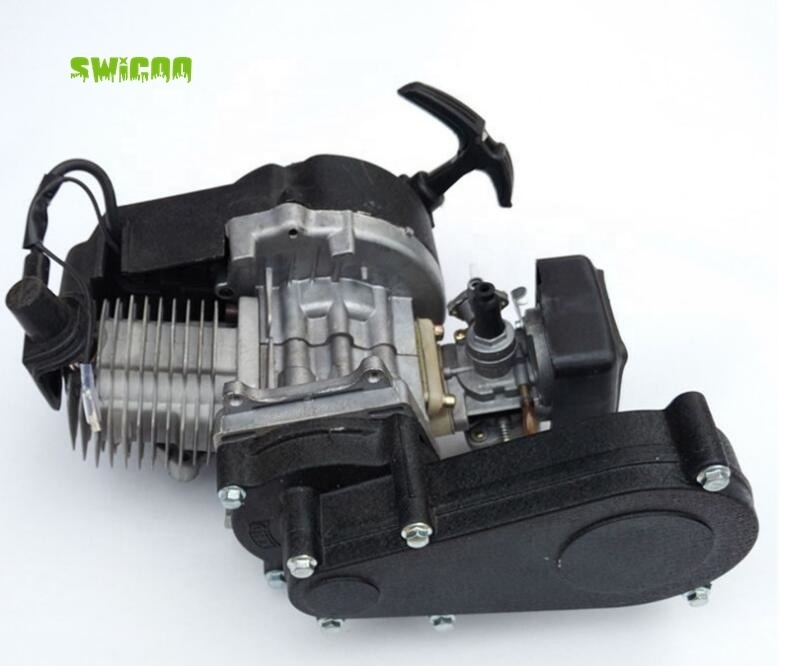 49cc 2 Stroke Electric aluminium Pull Start Engine for Pocket Scooter Chopper Dirt Bike ATV