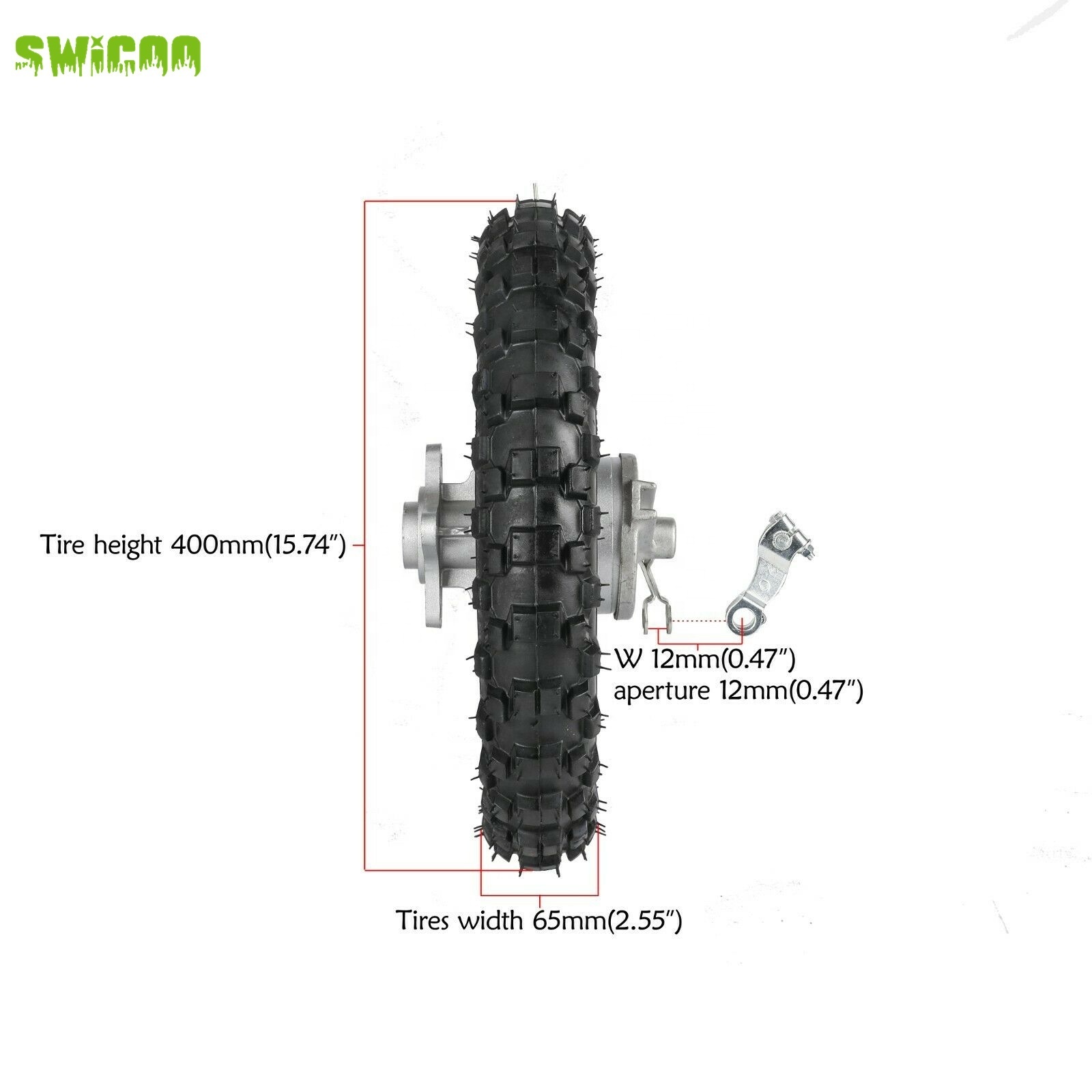 2.50-10 Rear Rim Wheel 10 inch Wheel Rims for 50cc 70cc 110cc SSR Coolster Dirt Bike Motocross Bike