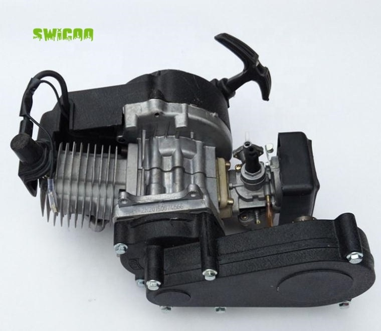 49cc 2 Stroke Electric aluminium Pull Start Engine for Pocket Scooter Chopper Dirt Bike ATV