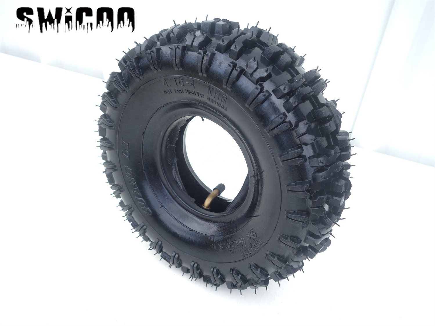 4.10/3.50-4 Tires Tube 2 Ply Stud Tire 4.10-4 Cart Lawn Garden 410/350-4 Tires Tube