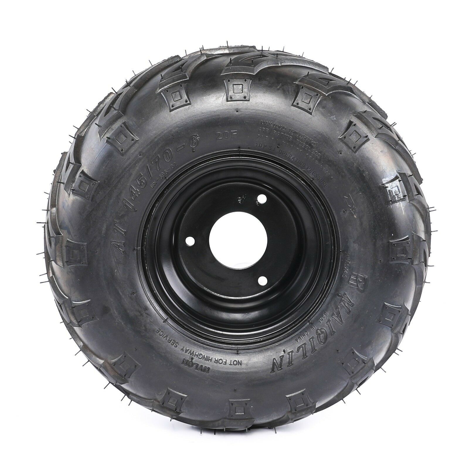 Go-kart ATV Tire with Wheel Assembly 145/70-6 Rim Go kart Mini Bike