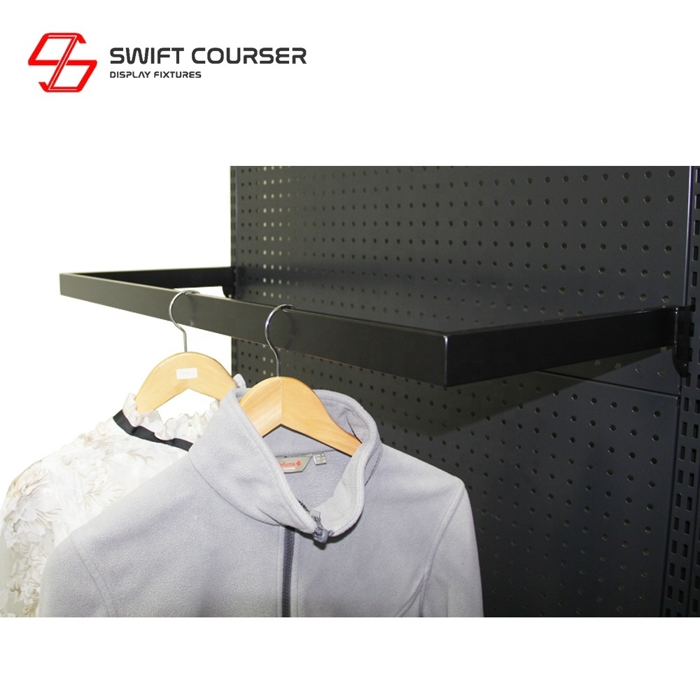 Boutique slotted upright wall u shaped clothes hang rail