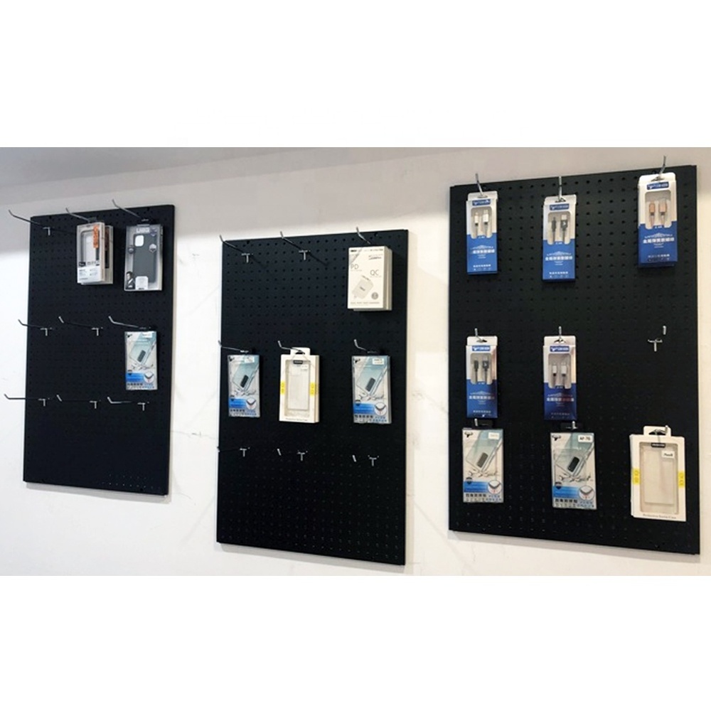 Cellphone case accessory pegboard display for wholesale store