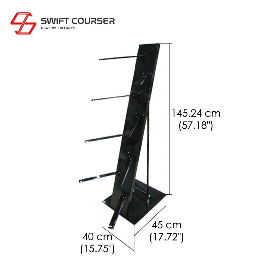 Bicycle sport rim department store display racks factory custom wheel double tier stand