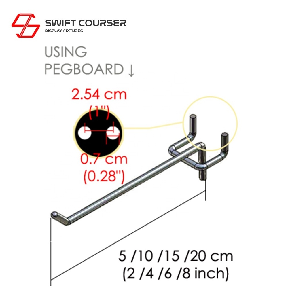 Swift wholesale metal pegboard accessories hook