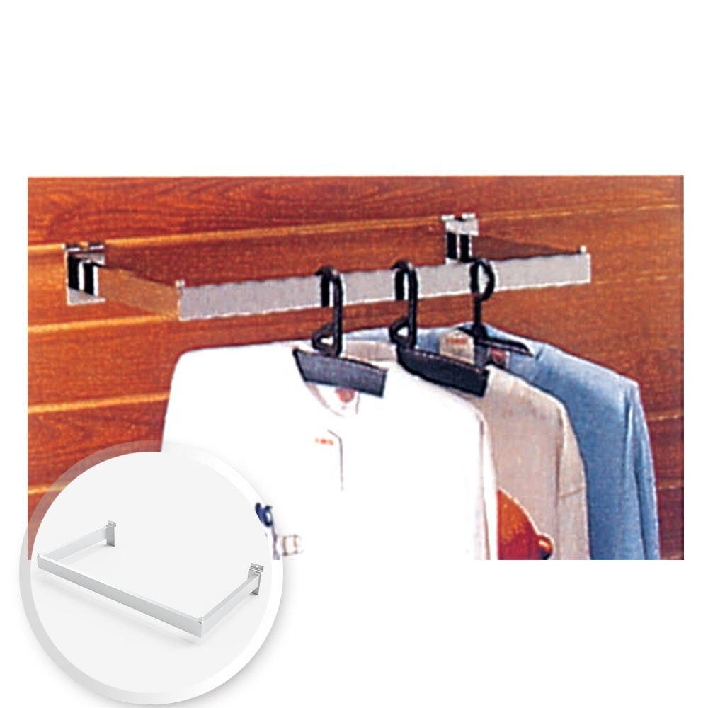 Clothes wall mounted hanging display rack rail