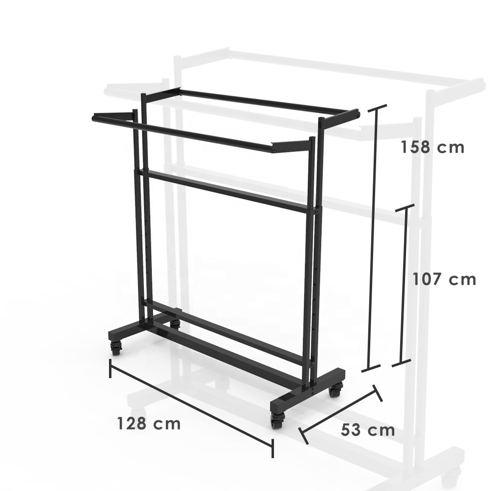 Metal clothes hanger furniture display stand rack