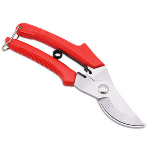 Non stick trimming scissors curved portable tree pole garden pruning shears professional garden graft scissors pruner