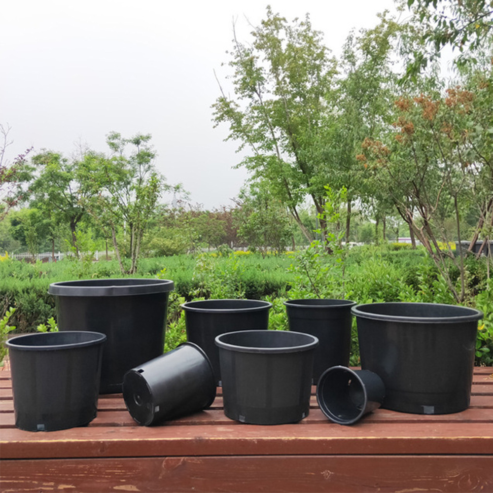 Factory wholesale Durable Greenhouse plastic Nursery Grow Pots 1 2 3 5 6 7 10 15 20 25 Gallon Black Grow Pots