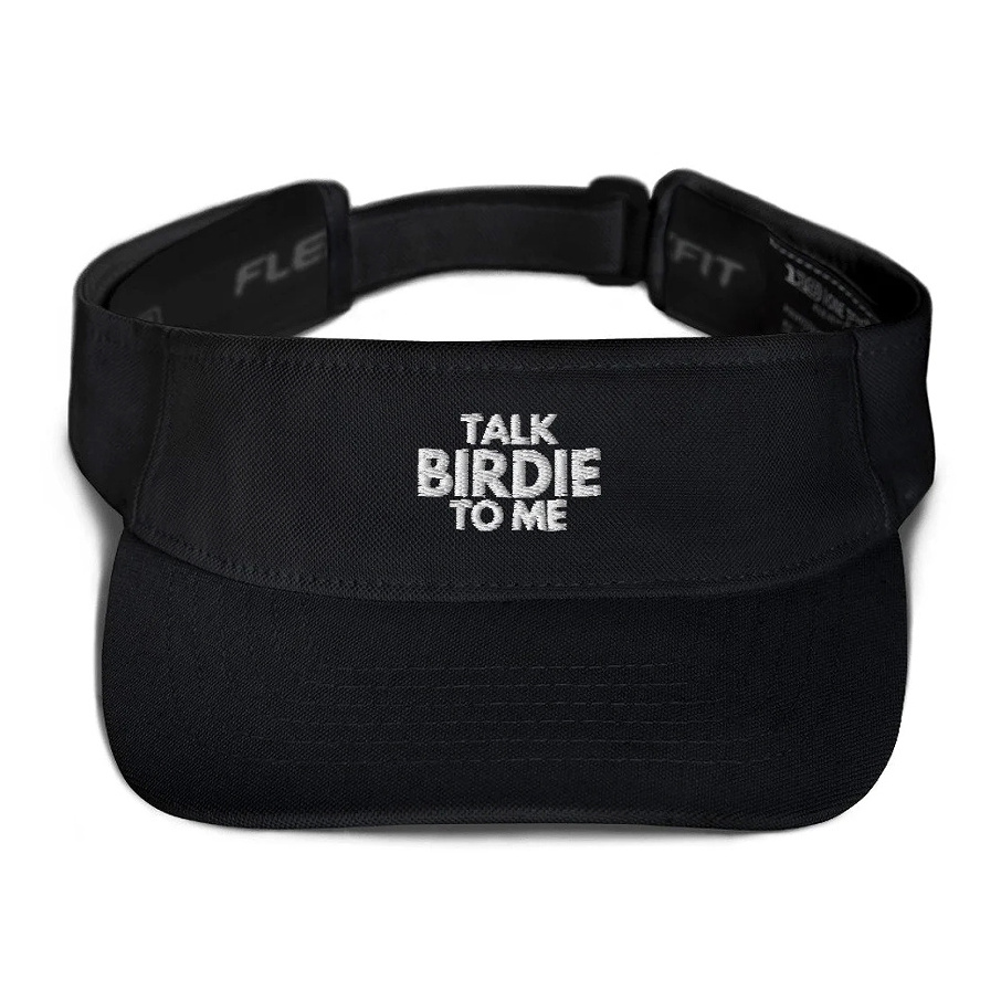 Talk Birdie To Me Hat Visor - Funny Golf Embroidered Sun Visor Quick-drying Wide Brim Adjustable Hat Cap for Golfer