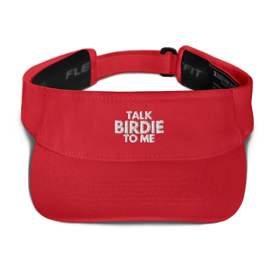 Talk Birdie To Me Hat Visor - Funny Golf Embroidered Sun Visor Quick-drying Wide Brim Adjustable Hat Cap for Golfer