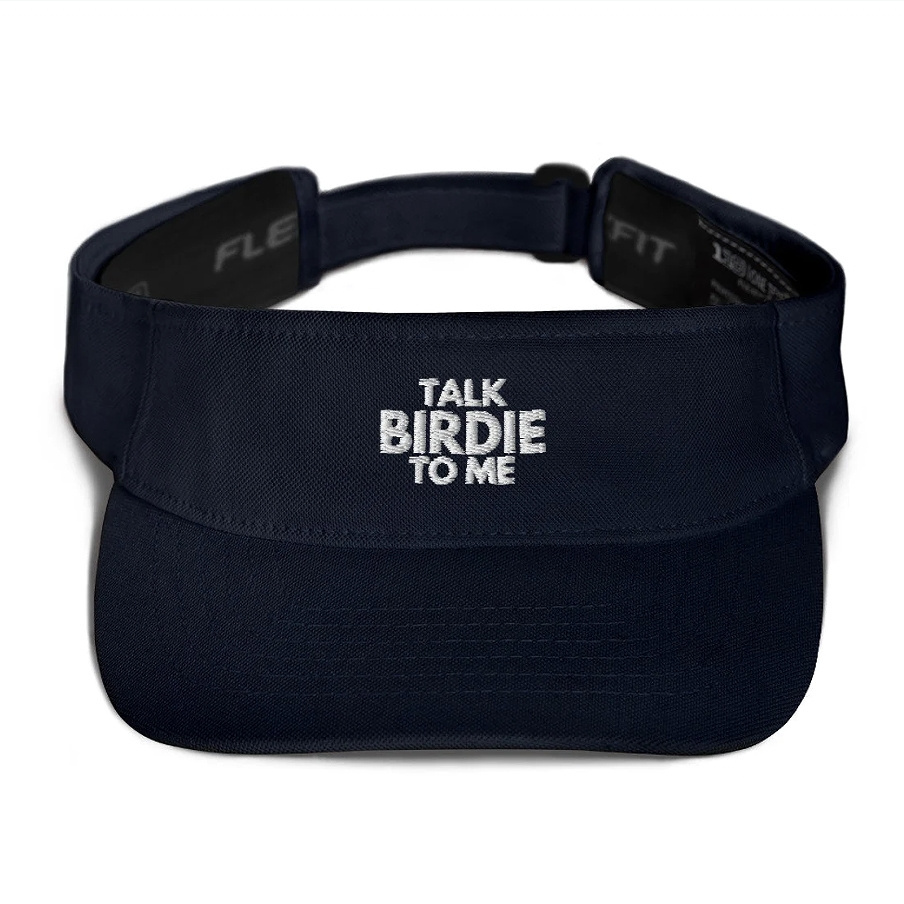 Talk Birdie To Me Hat Visor - Funny Golf Embroidered Sun Visor Quick-drying Wide Brim Adjustable Hat Cap for Golfer