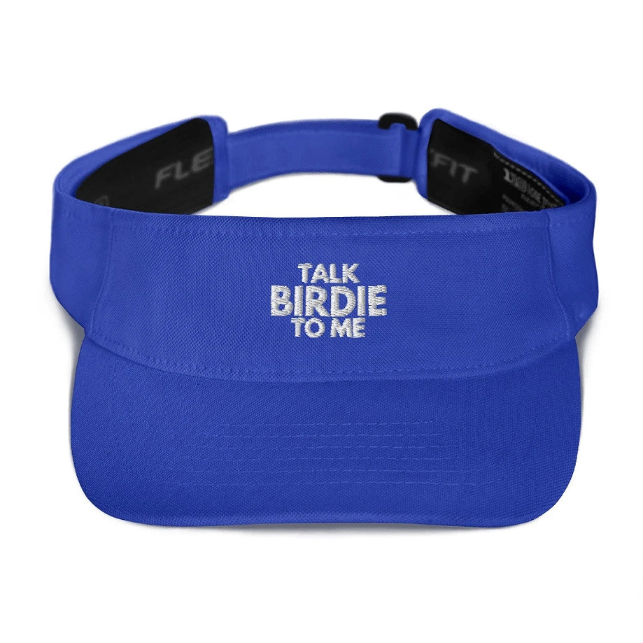 Talk Birdie To Me Hat Visor - Funny Golf Embroidered Sun Visor Quick-drying Wide Brim Adjustable Hat Cap for Golfer