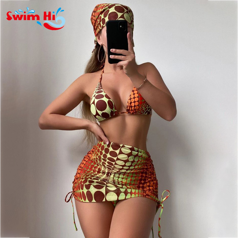 Custom New Design Color Changing Fabric Sexy Two Piece Bikini Beach Wear Manufacturer Wholesale Low Moq Women Swimwear