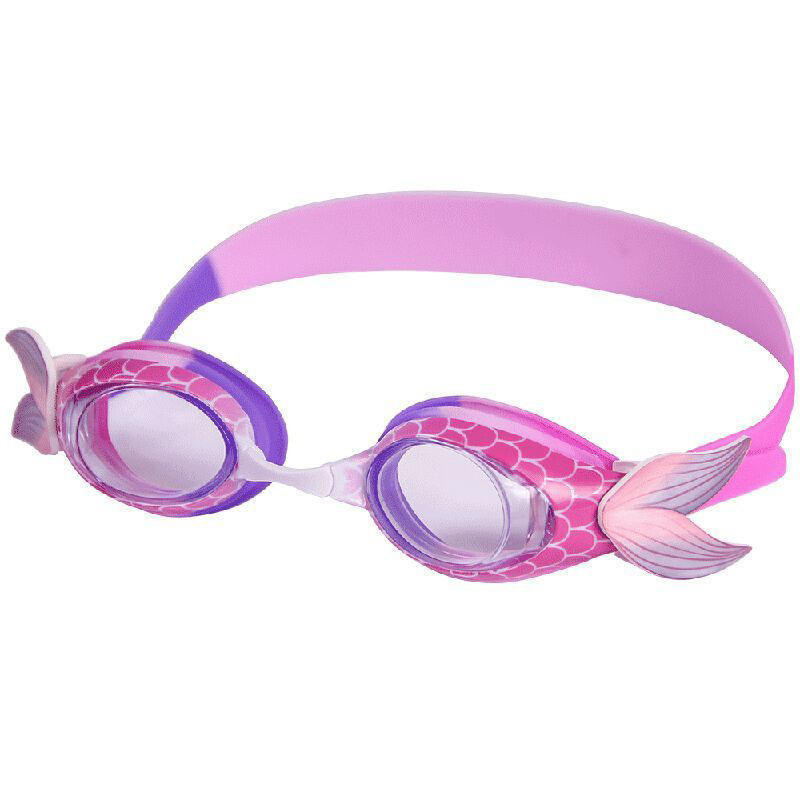 Mermaid Design Soft Silicone Swim Eye Wear Funny Cartoon Swimming Goggles Anti Fog For Junior