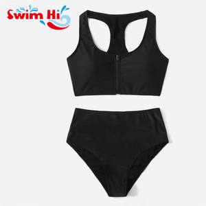 Womens High Waisted Swimsuits Two Piece Bathing Suits Tummy Control Swimwear Plus Size Bikini